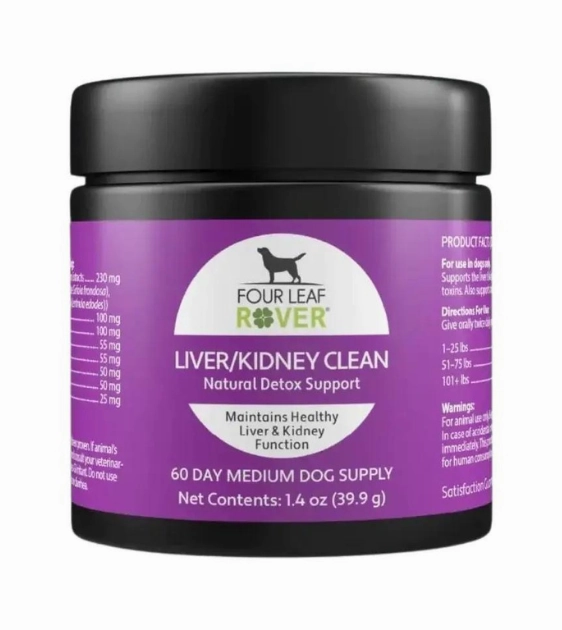 Four Leaf Rover Liver/Kidney Clean Supplements for Dogs pet housekeeping,dog mess kit