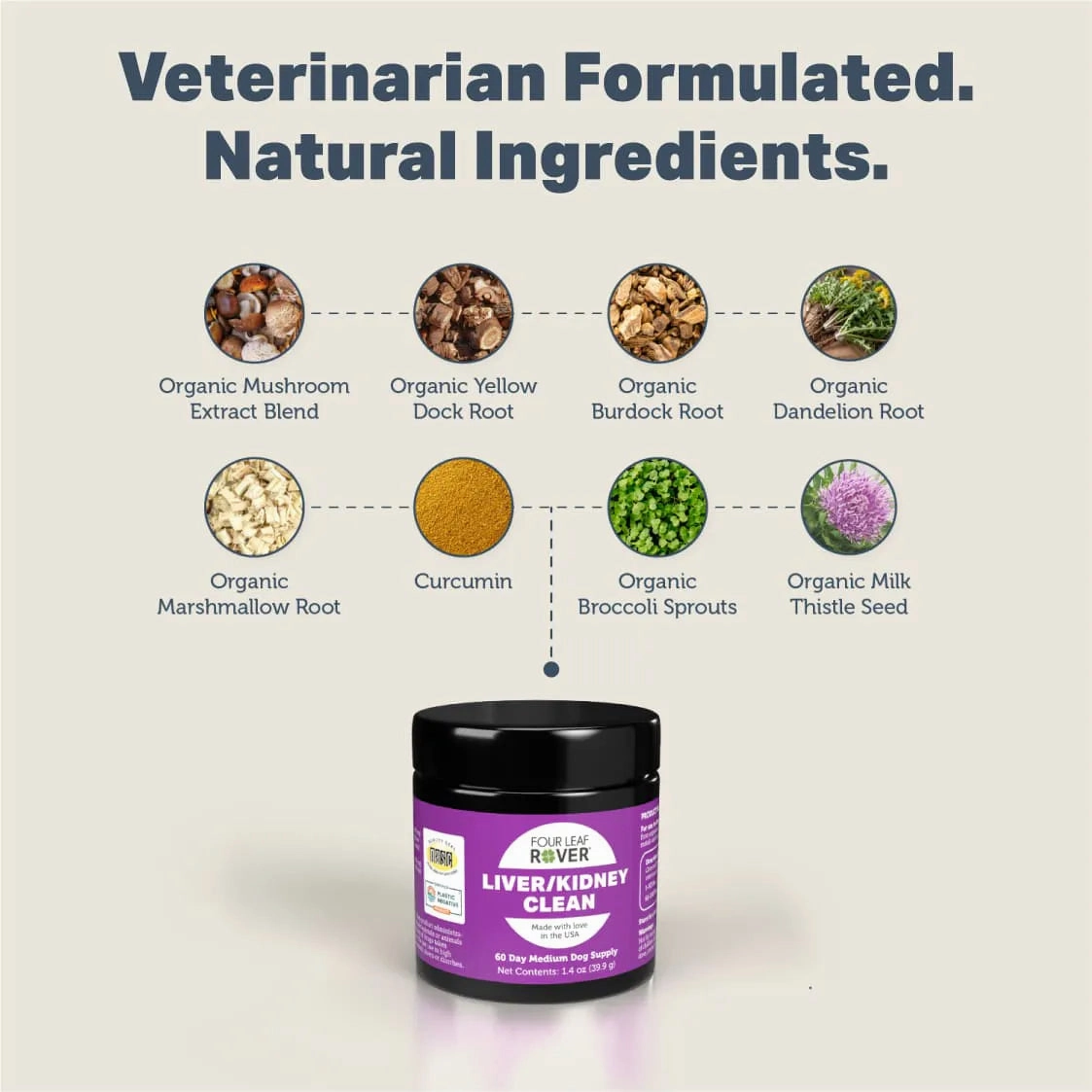 Four Leaf Rover Liver/Kidney Clean Supplements for Dogs