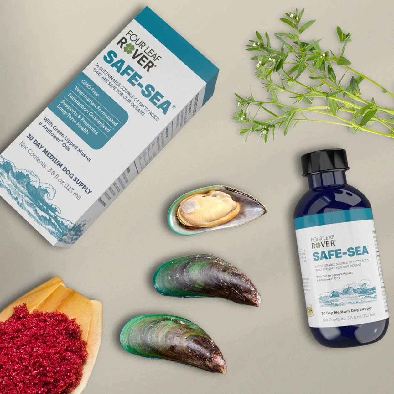 Four Leaf Rover (SAFE-SEA) Green Lipped Mussel Oil (Omega-3) Dog Supplements