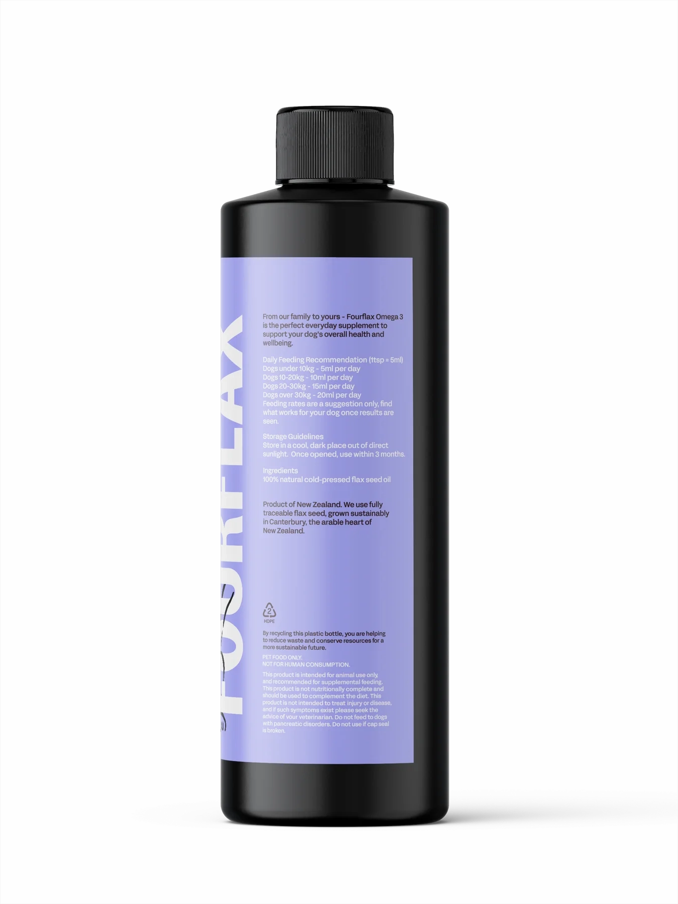 Fourflax Flax Seed Oil Supplement for Dogs (Omega 3)