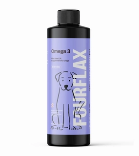 Fourflax Flax Seed Oil Supplement for Dogs (Omega 3) large breed food,big dog food