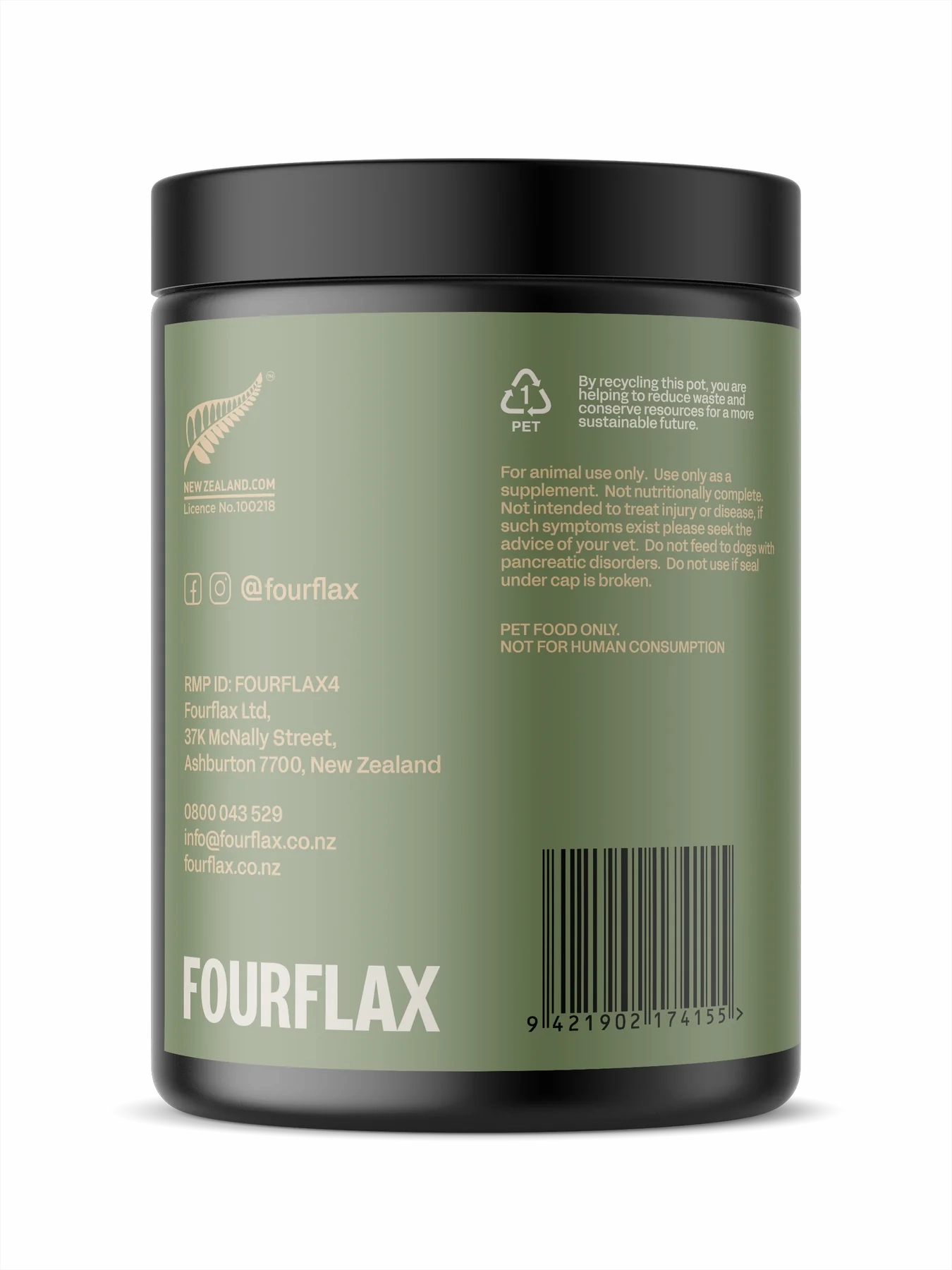 Fourflax Nutritional Food Supplement for Dogs (Flax Seed Flake)