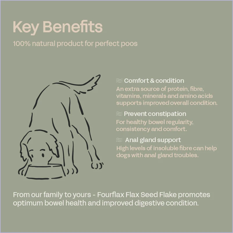Fourflax Nutritional Food Supplement for Dogs (Flax Seed Flake)