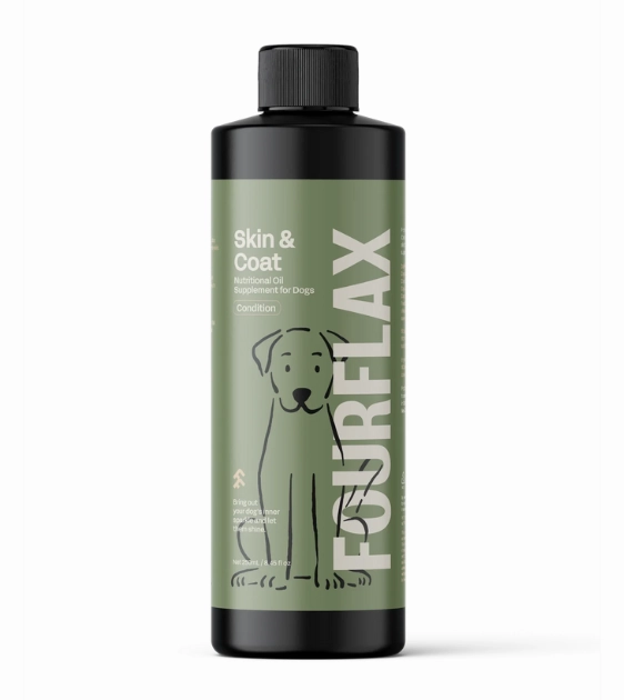 Fourflax Nutritional Oil Supplement for Dogs (Skin & Coat) dog shampoo,bathing supplies