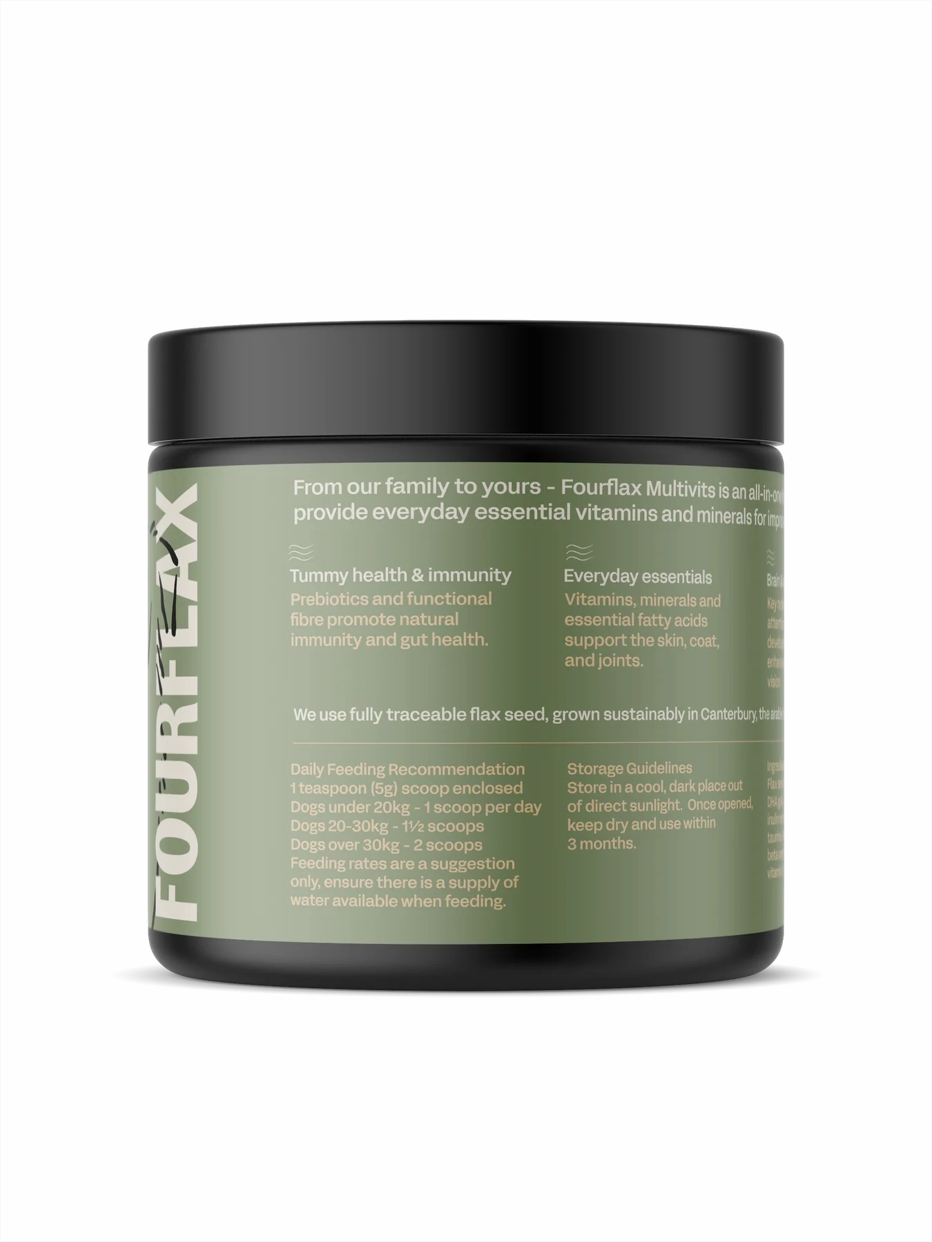 Fourflax Nutritional Powder Supplement for Dogs (Multivits)