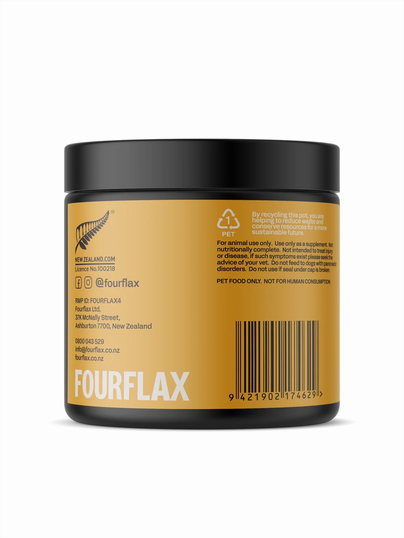 Fourflax Nutritional Powder Supplement for Dogs (Mussel Powder)