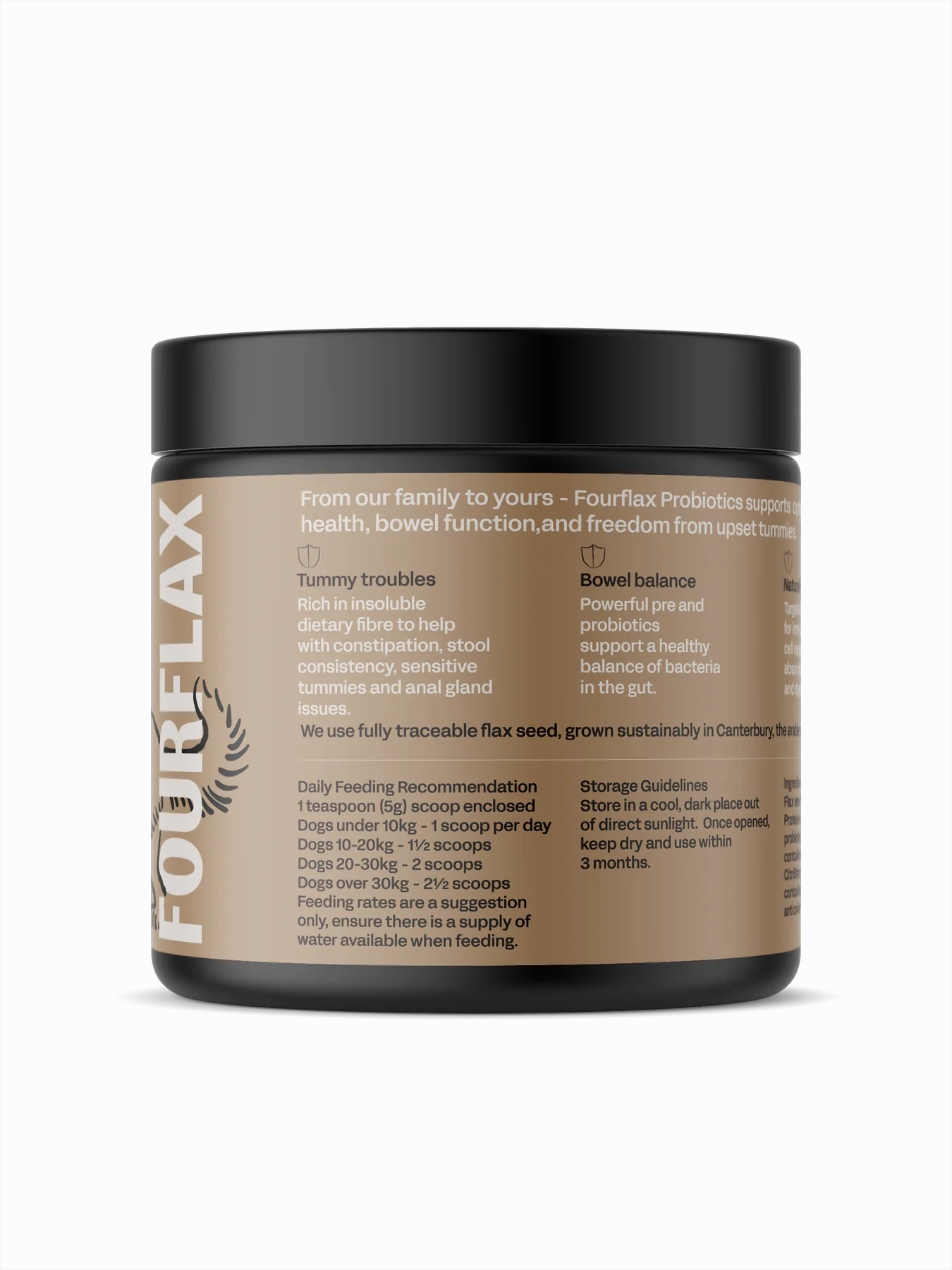 Fourflax Nutritional Powder Supplement for Dogs (Probiotics)