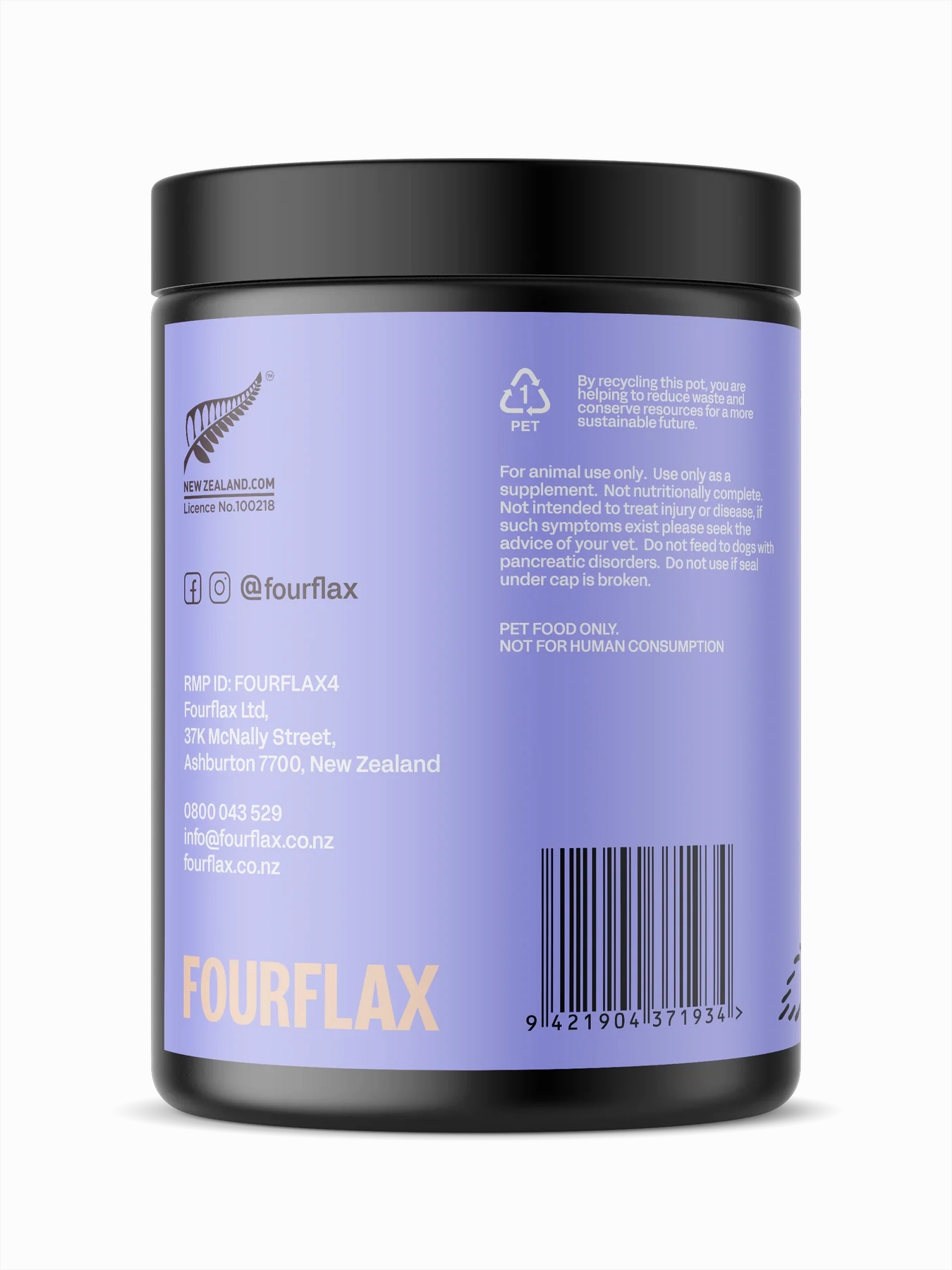 Fourflax Nutritional Powder Supplement for Older Dogs (Senior)