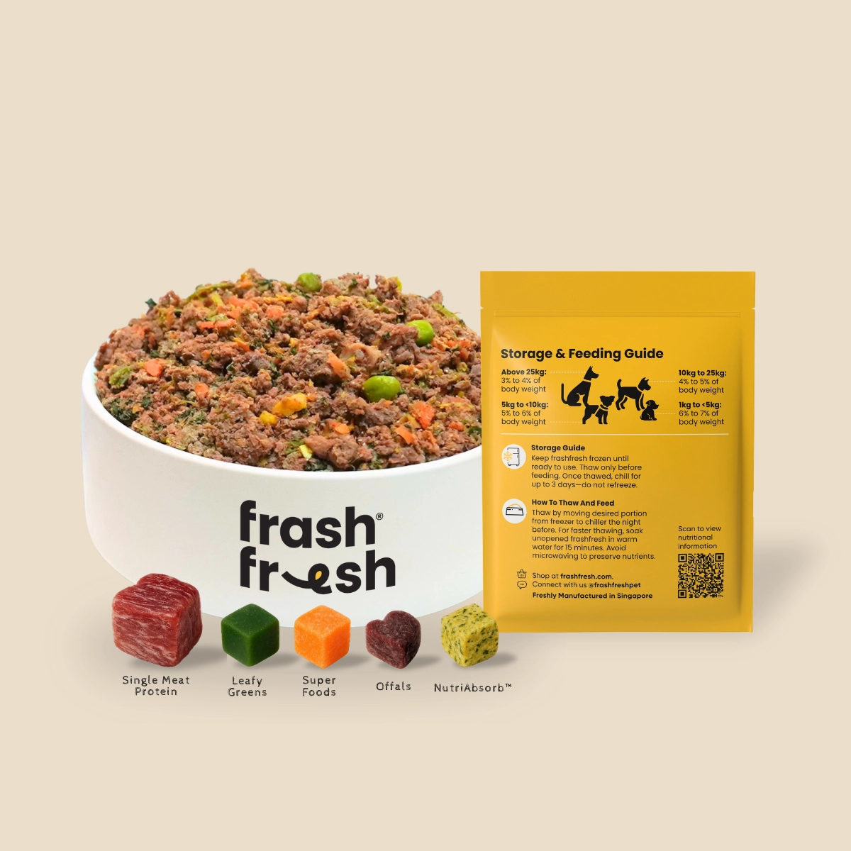frashfresh Cooked Dog Food with NutriAbsorb (Low-Allergen BEEF)