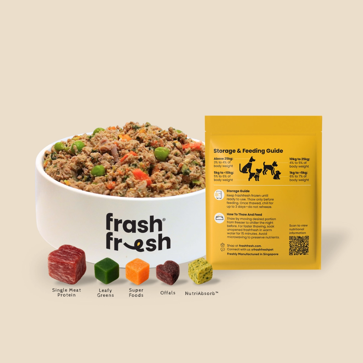 frashfresh Cooked Dog Food with NutriAbsorb (Low-Allergen DUCK)