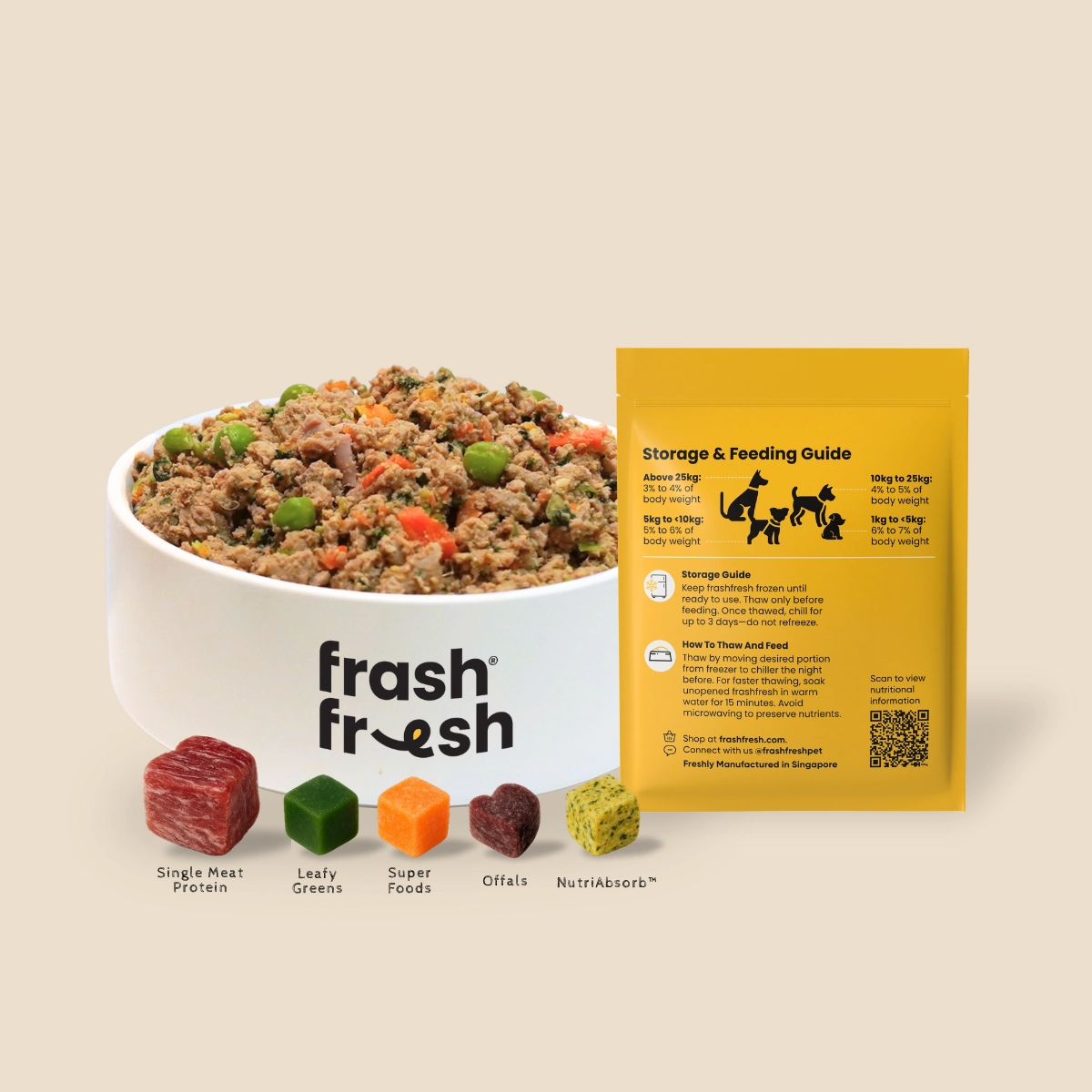 frashfresh Cooked Dog Food with NutriAbsorb (Low-Allergen DUCK)