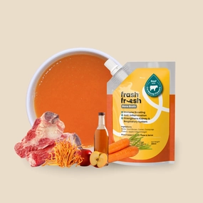 frashfresh Health Broth For Dogs & Cats (BEEF with Cordyceps Flowers) raw dog food,fresh pet meals