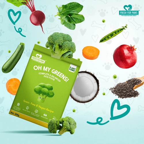 Fresh For Paws A Green Affair Grain Free & Vegan and Go Go Cottage Cheese and Oh My Greens Dog Wet Food Combo