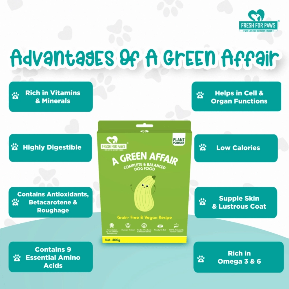 Fresh For Paws A Green Affair Grain Free & Vegan and Go Go Cottage Cheese and Oh My Greens Dog Wet Food Combo