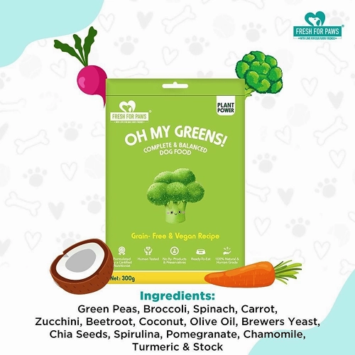 Fresh For Paws A Green Affair Grain Free & Vegan and Go Go Cottage Cheese and Oh My Greens Dog Wet Food Combo