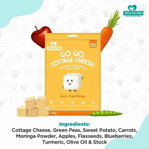Fresh For Paws A Green Affair Grain Free & Vegan and Go Go Cottage Cheese and Oh My Greens Dog Wet Food Combo