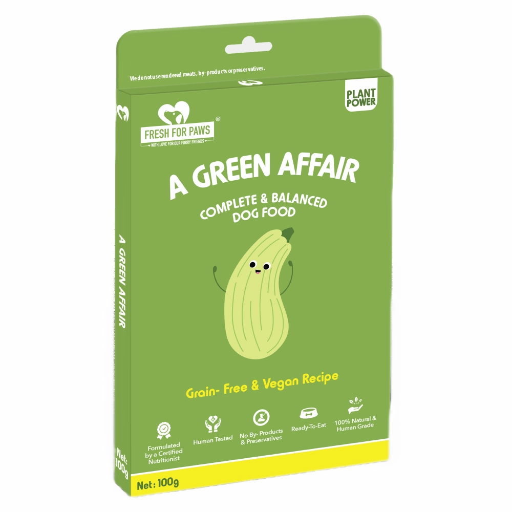 Fresh For Paws A Green Affair Grain Free & Vegan and Go Go Cottage Cheese and Oh My Greens Dog Wet Food Combo