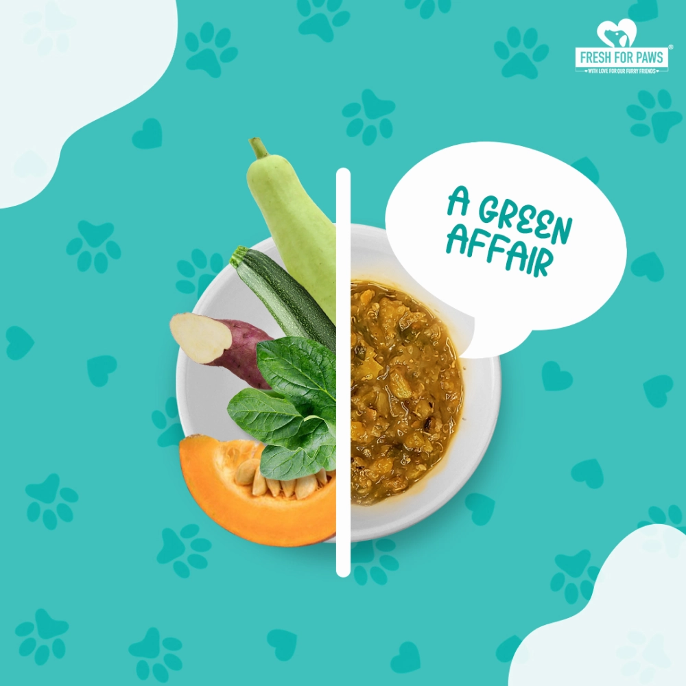 Fresh For Paws A Green Affair Grain Free & Vegan and Go Go Cottage Cheese and Oh My Greens Dog Wet Food Combo