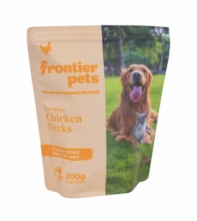 Frontier Pets Freeze Dried Raw Dog Treats (Chicken Necks) freeze-dried dog food,lightweight pet food