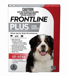 Frontline Plus Flea & Tick Treatment For Extra Large Dogs (40kg - 60kg) large breed food,big dog food