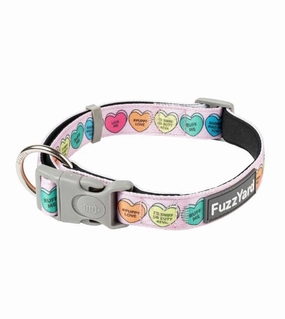 FuzzYard Candy Hearts Dog Collar dog charms,dog ID