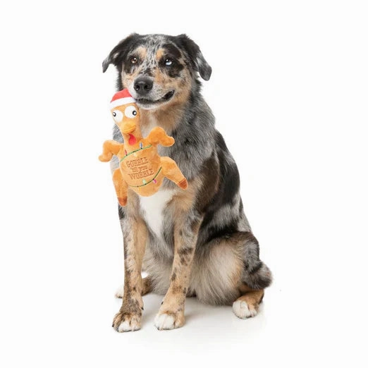 FuzzYard Christmas Dog Toy (Gobble Til You Wobble Turkey)