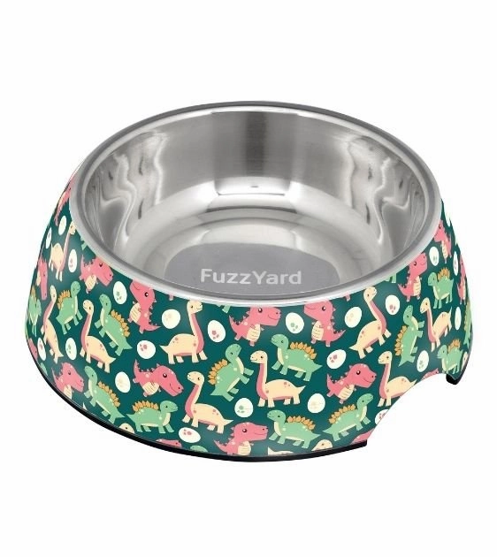 FuzzYard Dinosaur Land Dog Feeding Bowl dog bowl,pet feeder
