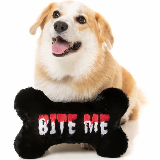FuzzYard Halloween Bite Me Bone Plush Dog Toy