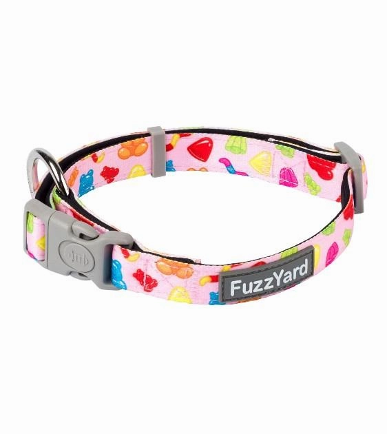 FuzzYard Jelly Bears Dog Collar dog charms,dog ID