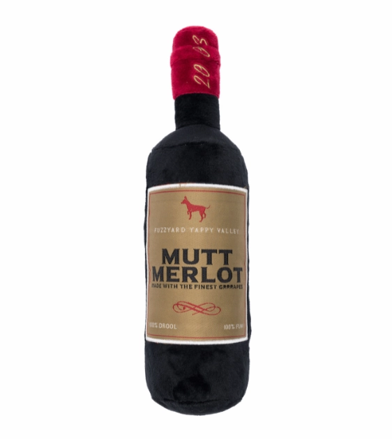 FuzzYard Squeaky Booze Plush Dog Toy (Mutt Merlot) pet souvenir,gift item