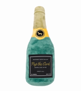 FuzzYard Squeaky Booze Plush Dog Toy (Pup The Cork Sparkling Wine) wet dog food,moist dog food