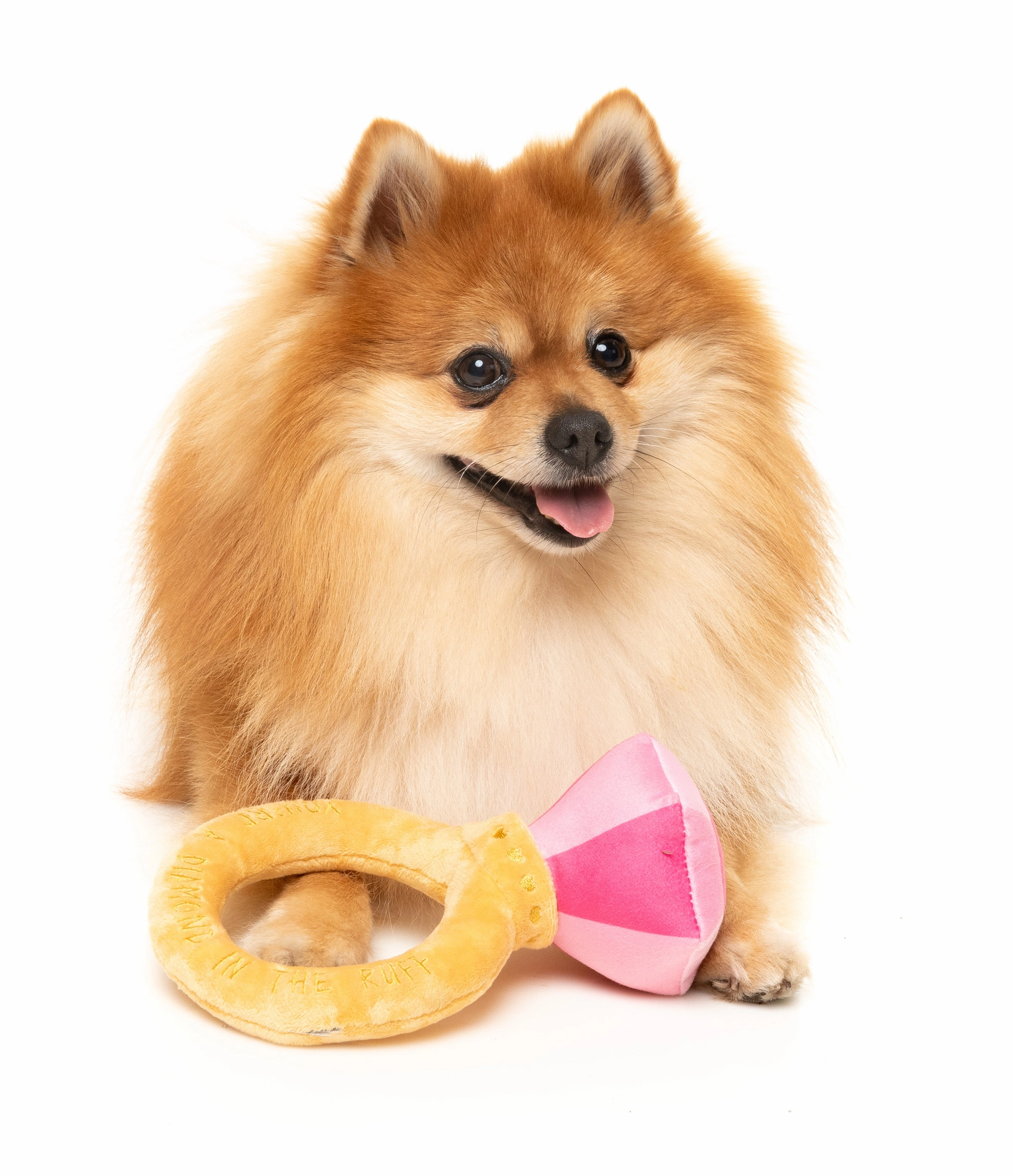 FuzzYard Valentine's Day Plush Dog Toy (Diamond In The Ruff Ring)