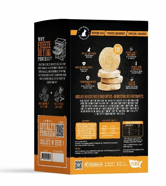GIFT WITH PURCHASE >$120: Absolute Holistic Freeze Dried Patties Dog Food (Random Flavour Trial Pack x 1)