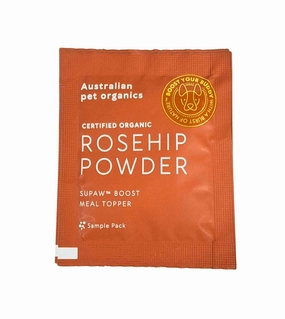 GIFT WITH PURCHASE >$120: Australian pet organics (Rose Hip Powder) Certified Organic Meal Topper for Dogs (1 x Trial Pack) dog multipurpose item,all-in-one pet tool