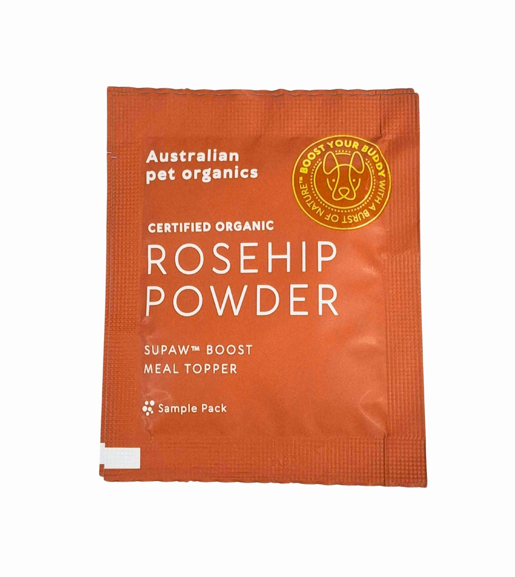GIFT WITH PURCHASE >$120: Australian pet organics (Rose Hip Powder) Certified Organic Meal Topper for Dogs (1 x Trial Pack) dog multipurpose item,all-in-one pet tool