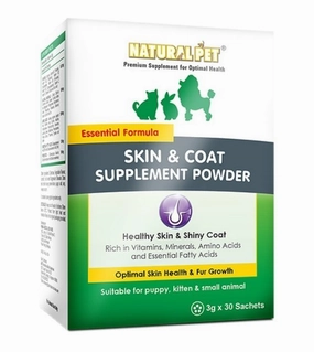 GIFT WITH PURCHASE >$120: Natural Pet Skin & Coat Supplement Powder for Cats & Dogs (Sachet x 1) dog shampoo,bathing supplies