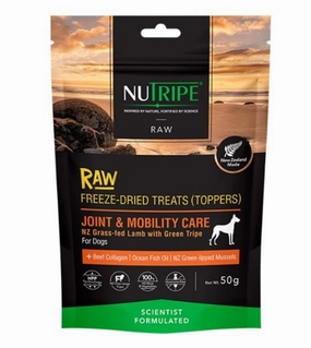 GIFT WITH PURCHASE >$120: Nutripe Raw Freeze Dried Dog Treats & Toppers 50g (1 x Random Flavour) dog multipurpose item,all-in-one pet tool