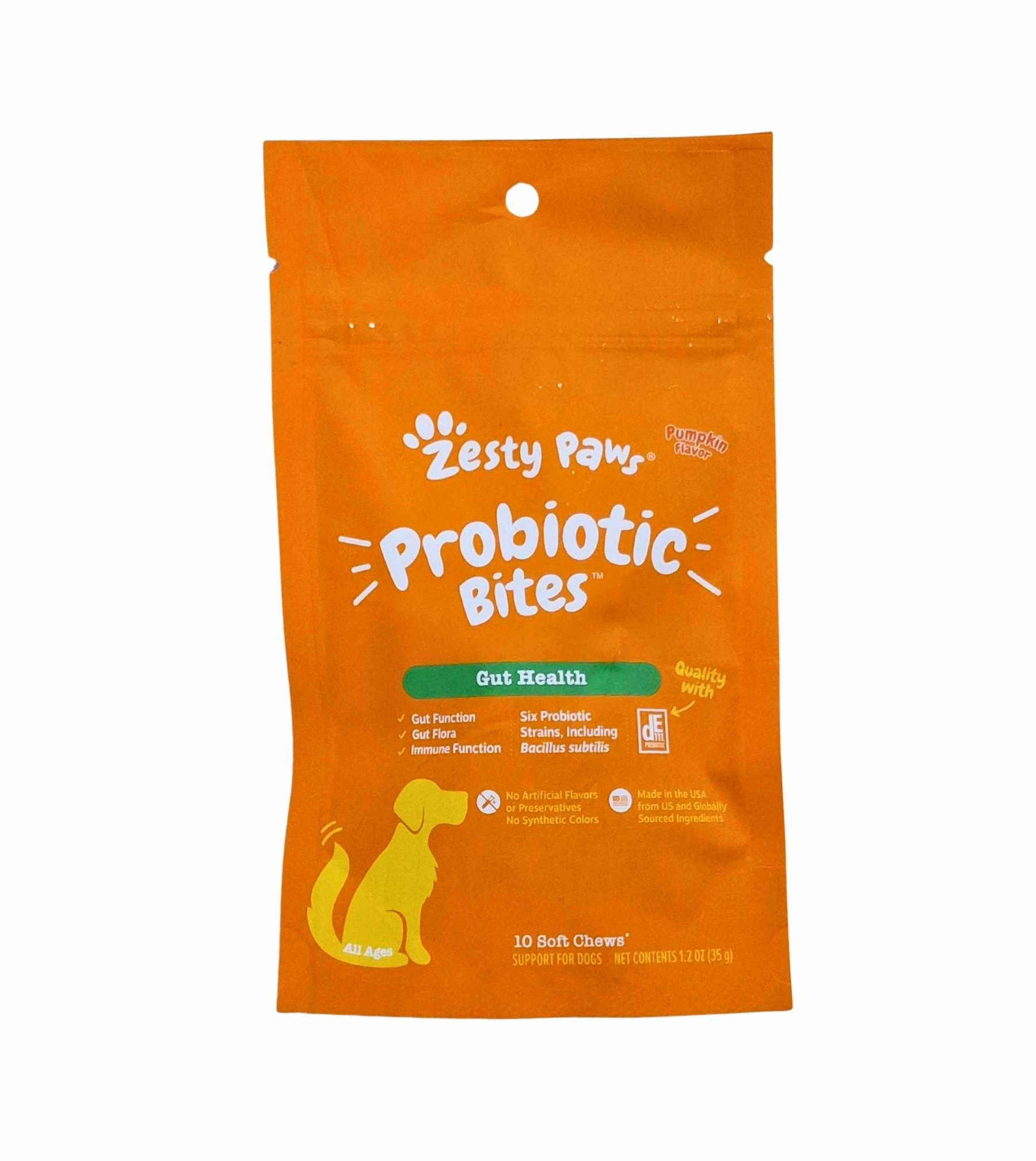 GIFT WITH PURCHASE >$120: Zesty Paws Probiotic Bites Gut Supplements Trial Pack (1 x Random Flavour) dog leash,walking strap
