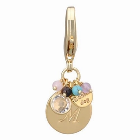 Gold Initial M Dog Collar Charm dog collar charm,pet tag