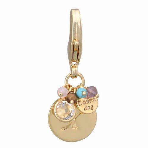 Gold Initial X Dog Collar Charm
