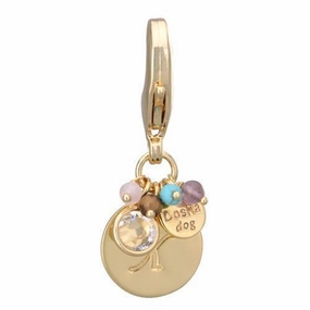 Gold Initial X Dog Collar Charm