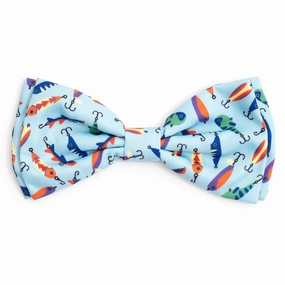 Gone Fishin' Dog Bow Tie dog collar accessory,collar decor