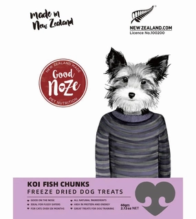 Good Noze Freeze Dried Dog Treats (Carp Fish Chunks) freeze-dried dog food,lightweight pet food