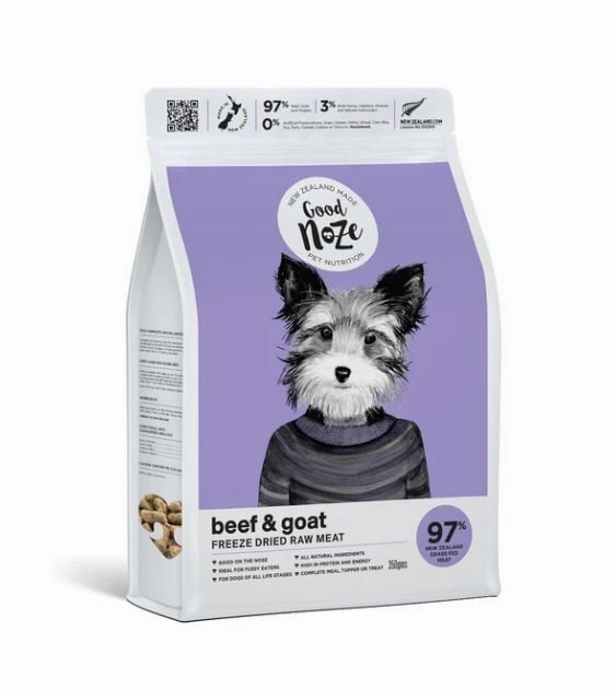 Good Noze Freeze Dried Raw Dog Food (Beef & Goat) freeze-dried dog food,lightweight pet food
