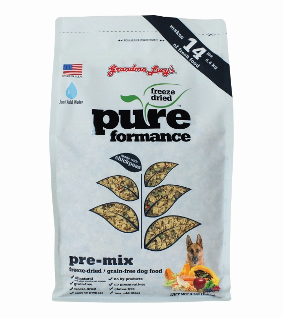 Grandma Lucys PureFormance Freeze Dried Pre-Mix Dog Food freeze-dried dog food,lightweight pet food