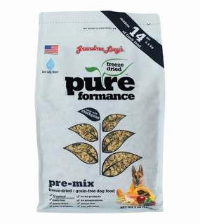 Grandma Lucys PureFormance Freeze Dried Pre-Mix Dog Food freeze-dried dog food,lightweight pet food