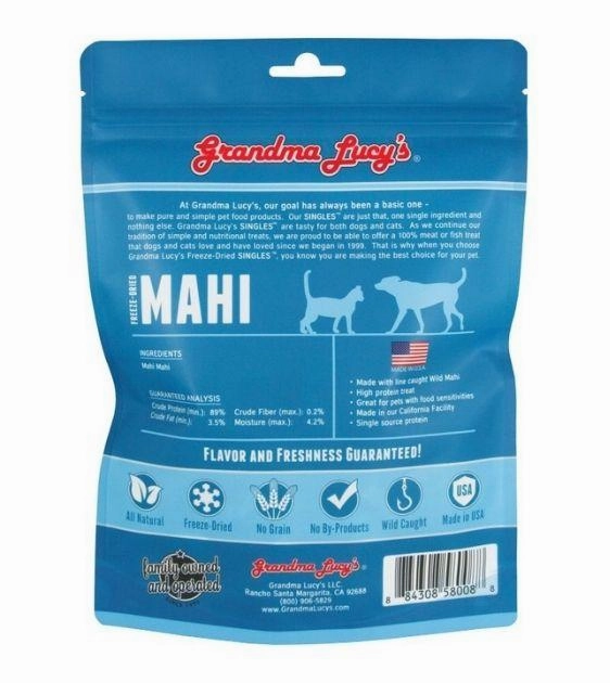 Grandma Lucys Singles Freeze Dried Mahi Cat & Dog Treats