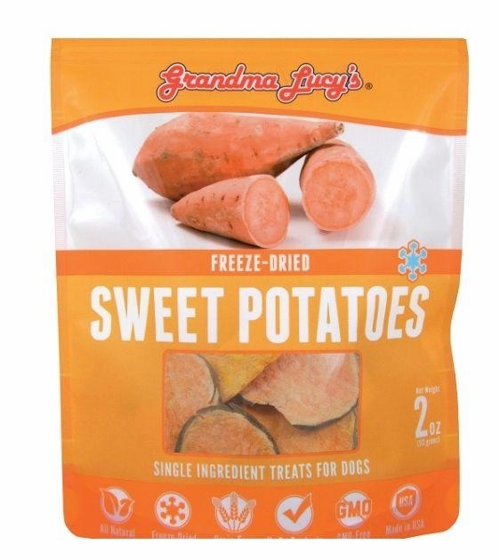 Grandma Lucys Singles Freeze Dried Sweet Potatoes Dog Treats