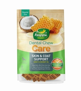 Happi Skippi (Happi Doggy) CARE Dental Dog Chews (Skin & Coat Support) dog chews,dog bones