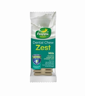 Happi Skippi (Happi Doggy) ZEST Dental Dog Chews (Milk) dog chews,dog bones